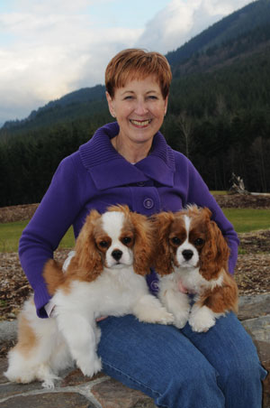 Judi with her dogs